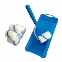 High-Density Fabric Paint Rollers Set Lint-Free Smooth Finish Paint Roller Tray 2Inch Mini Paint Roller Painting Walls šviesios chaki spalvos