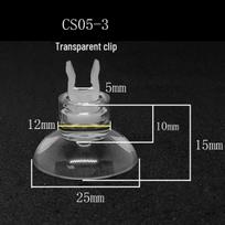 Aquarium Suction Cup Set: Oxygen Tube Holder, Heater & Thermometer Cups, Double-Sided Suction for Fish Tanks. 5x25mm