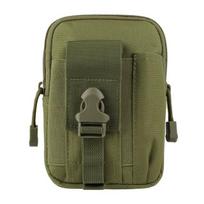 Pouch Waist Bag Waterproof Nylon Multifunction Bag Small Bag Mobile Phone Case Hunting Bag žalia