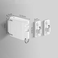 Mini Invisible Clothesline Plastikiniai neslystantys vėjui atsparūs vėsūs drabužiai su lauko sulankstomais kabančių drabužių dirbiniais balta