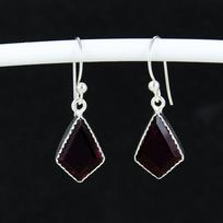 Granato brangakmenis Antikiniai auskarai 925 prabos sidabriniai auskarai, Boho sidabro papuošalai Kabantys auskarai, Dovanos gimtadieniui Dovanos jai 4 Cm raudona