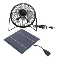 Saulės energija maitinamas ventiliatorius 5W Saulės energija maitinamas ventiliatorius lauko vėsinimui USB saulės ventiliatoriaus rinkinys šiltnamiui, vištidėms, šunų būdoms