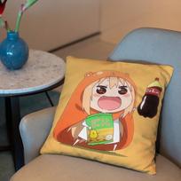 umaru doma anime Pagalvės užvalkalas 2-in-1 Dvipusis pliušinis pagalvės užvalkalas | Automobilio/Sofos/Lovoje | Puiki dovana 12x12Inch