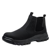 High-ankle Safety Boots With Ankle Anti-smash Boots Support Steel Toe High Top Sneakers Non Slip Construction Work Shoes 40 juoda