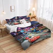Cartoon Cars Bedding Set Lightning McQueen Duvet Cover Boy's Bedclothes Bed Linen Gift for Kids EU Single(135*200cm)3pcs