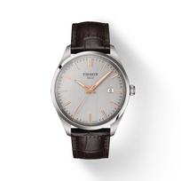 Tissot Leather Strap silver Dial Men's Fashion Watch T150.410.16.031.00 sidabras