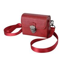Retro Litchi PU Leather Camera Bag Case for Sony ZV1 ZV1F ZV1M2 RX100 HX90 HX80 WX350 W800 WX500 W810 W830 WX220 WX700 Strap raudona