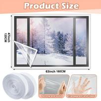 Window Insulation Kit Clear Window Film For Cold Weather Window Insulation Cover For Aluminum Window Frames Sliding Windows