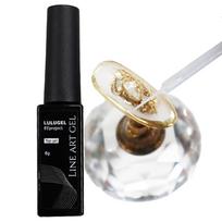 LULUGEL Gel Nail Top Mirror Specialized Top Nail Liner Brush Compatible Coat, Powder, Non-Wipe Gel, 8g, Type, UV/LED (TOPGEL)