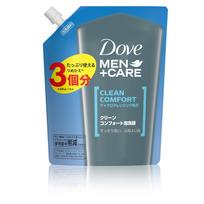 Dove MEN Clean Comfort Foaming Face Wash Refill Oil and Oil Retention for Men +Care (3 bottles, 330ml) - Moisturizing, Control,