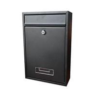 Rainproof Wall Mounted Mailbox Iron Large Mail Drop Box Letterbox Hanging Postbox  Garden Style 4 Matte Black