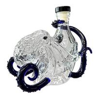 Octopus-Shaped Glass Decanter, 3D Artistic Borosilicate Bottle for Whiskey Wine Soda, 350ml Decorative Liquid Bottle, Unique Bar Decor Gift 350ml juoda