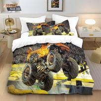 M-Monsterių Sunkvežimių 3D Spausdintas Patalynės Komplektas, Berniuko Antklodės Užvalkalas Ir Pagalvės Užvalkalas 75*50Cm Viengulis Dvigulis Queen King Dydžio Miegamojo Dekoras 100×135cm&Duvet Cover red