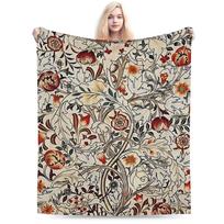 William Morris bird Blanket Quality Super Warm Throw Blanket Spring Students Home Decor Pattern Bedspread 130x150cm