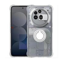 For Nothing Phone 3A Pro Airbag Silicone Shockproof Case For Nothing Phone 3A 3 A Magnetic Stand Holder Transparent Phone Cover Nothing Phone 3A Pro sidabras