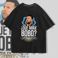 Messi gerbėjo marškinėliai | Kvėpuojantys medvilniniai marškinėliai futbolo gerbėjams S įvairiaspalvis