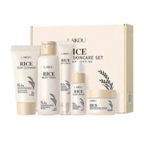 Rice Skin Care Sets & Kits-Rice Cleanser,Toner,Serum,Cream,Eye Cream,Facial Kit for Glowing Skin,Rice Raw Pulp Beauty Gift Set for Women-gx!xx2