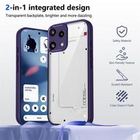 Case For Nothing Phone 3a Lite Case Transparent Acrylic Hard Cover Anti-fall Protect Shell Shockproof Bumper Nothing Phone (3a) Lite violetinė