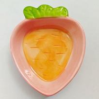 Cute Ceramic Hamster Food Bowl Non-Slip Carrot Shaped Pet Feeding Bowl Spill-Proof Rabbit Water Bowl Cage Accessory