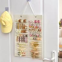 Wall-Mounted Multi-layer Shark Clip Display Rack pilkšvai balta