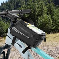 Bike Front Frame Bag Bike Phone Holder Bag Waterproof Bicycle Top Tube Bag Touch-Screen Cycling Pouch for Outdoor Cycling China Mainland
