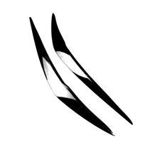 Front Headlight Eyelid Eyebrow Trim Headlight Eyebrow Eye Lid Protection Decoration for BMW 1 Series F20 F21 2015-2019 Stickers white
