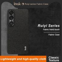For Sony Xperia 1 VII 5G Luxury Case IMAK Cloth Fabric Pattern Hard Bumper Armor Sony Xperia 1 VII Case Xperia1 VII 1vii Fundas Sony Xperia 1 VII šviesiai pilka spalva