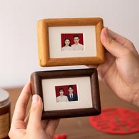 Solid Wood Mini Photo Frame - Mortise and Tenon Structure for Wedding Display 5-inch [inner diameter 9.1*12.9cm]