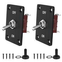 2PCS Heavy Duty Toggle Switch 12V DC 30A, Waterproof 2 Pin SPST ON/Off Switch with Mounting Panel & Weatherproof Rubber Cap, for Car RV Marine Boat juoda
