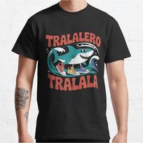 tralalero tralala AI Shark Italian Brainrot Funny Meme Tshirt for men large size Adult Tops S6xl mens clothing S