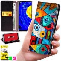 Etui Typu Portfel Do Motorola Moto G56 - Pokrowiec Bluemoon Nadruk + Szkło 9H