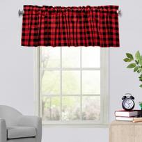137x45cm Semi Sheer Checkered Valance/solid Color Short Curtain for Small Window, Rod Pocket Decorative Window Topper 137*45cm