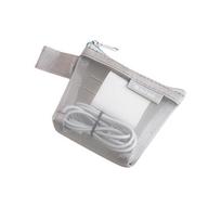 New Portable Nylon Transparent Storage Bag Square Lightweight Mesh Storage Pouch Breathable Data Lines Organizer Travel Storage