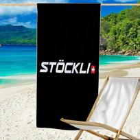 S-Stockli S-Ski Brand Microfiber Beach Towel Black Quick Dry Soft Absorbent Bath Towel for Adults Men Summer Pool Swimming 40X60CM
