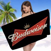 King Of Beer B-Budweiser Microfiber Beach Towel Absorbent Quick dry Soft Yoga Swimming Resort Mountain Climbing Towel Cotton 30x30cm