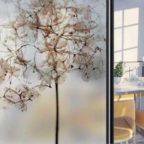 Frosted Stained Glass Window Film, Customized Decor Design, Leaf Static Cling Sticker,Home Decor Foil, Treatment (as the picture,30X40cm)