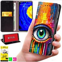 Etui Typu Portfel Do Xiaomi Redmi 15C 5G 173Mm / Poco C85 - Pokrowiec Bluemoon Nadruk + Szkło 9H