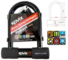 Kłódka U-Lock Z Alarmem Kovix Ktl14-150 Czarna