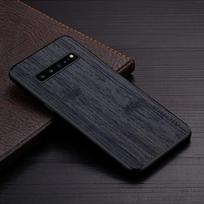 Dėklas, skirtas Samsung Galaxy S10 Plus Lite S10E 5G funda bambuko medžio raštas Odinis dangtelis Prabangus coque skirtas galaxy s10 plus dėklas, capa S10 juoda