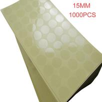 1000 15 mm skaidrus apvalus lipdukas apvalios skaidrios etiketės apskritos PVC sandarinimo etiketės