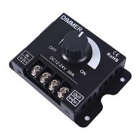 1 vnt. DC12V/24V 30A LED jungiklis-dimeris valdiklis LED juostai vienos spalvos juodas A
