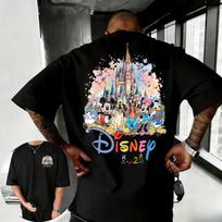 202526 Summer Disney Mickey Mouse and Donald Duck Cartoon Pattern 100 Cotton Printed Tshirt Fashion Casual Mens Clothing S