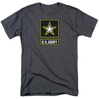26 U.S. Army Logo T Shirt Mens Licensed USA Military Tee Charcoal Unisex T-Shirt XL