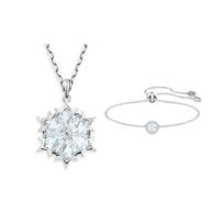 Swarovski Una Angelic Classic Magic Angelic Bracelet Set Mixed Materials Necklace Women jewelry ES2021042303+5428432+5567934 Box (Random Color)