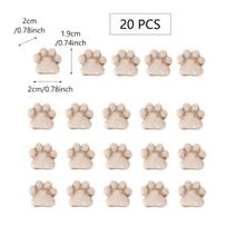 20pcs Cat Paw Stepping Stones Resin Garden Stepping Stones Outdoor Decorative Stones for Garden Lawn Pathway Bonsai Decorations Cat Lover Holiday 20pcs
