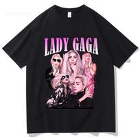 Lady Gaga Chaos T-shirt 2025 Naujas Albumas Mada Vyriški/moteriški Drabužiai Retro Harajuku Aukštos Kokybės Drabužiai Medvilnė Gerbėjams T-shirts... S įvairiaspalvis