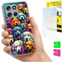 Etui Do Motorola Moto G56 Obudowa Foto Case Plecki Grafika Psy + Szkło