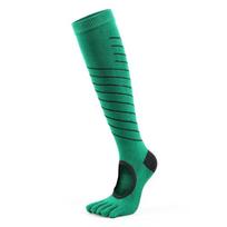 MEIKAN Open Heel Non-Slip Five-Toe Yoga Socks for Women - Long, Spring/Autumn Size 35-38 žalia