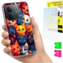 Etui Do Xiaomi Redmi 15C 5G 173Mm / Poco C85 Case Plecki Kotki + Szkło 9H