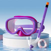 Children Eyewear Snorkel Set Anti-fog Lens Waterproof Snorkel Mask Kids Pool Diving Glasses Beach Play Equipment A2